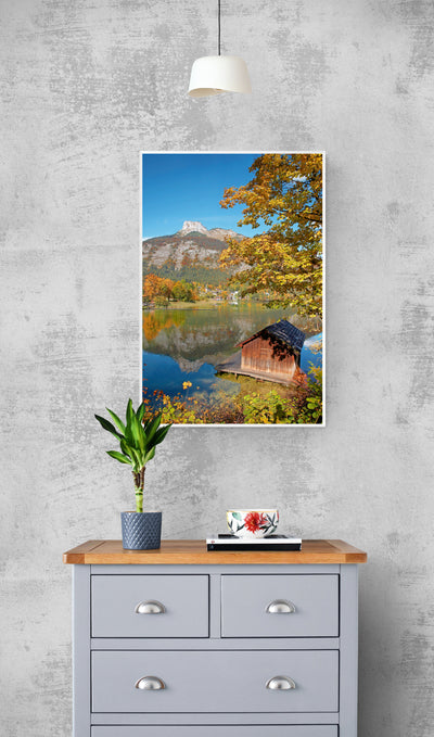 Altausseer See mit Altaussee und Loser- Wandbild